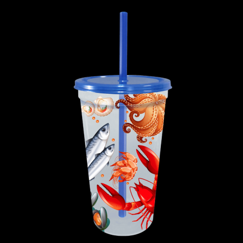 VASO DE PLASTICO  Y TAPADE 32 ONZAS  imagen